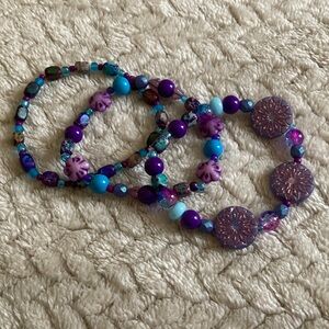 Handmade Beaded Stretch Bracelets Set